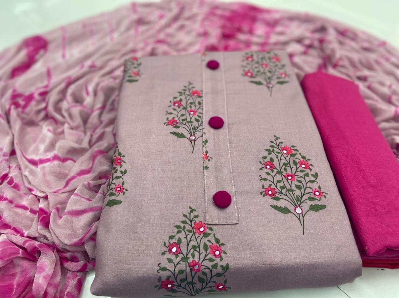 Fc Slub Cotton Vol  8 Designer Cotton Mirror Work Dress Materials Catalog