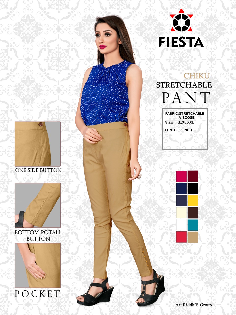 Fiesta Stretchable Pant Stylist Viscose Bottom Wear Collection