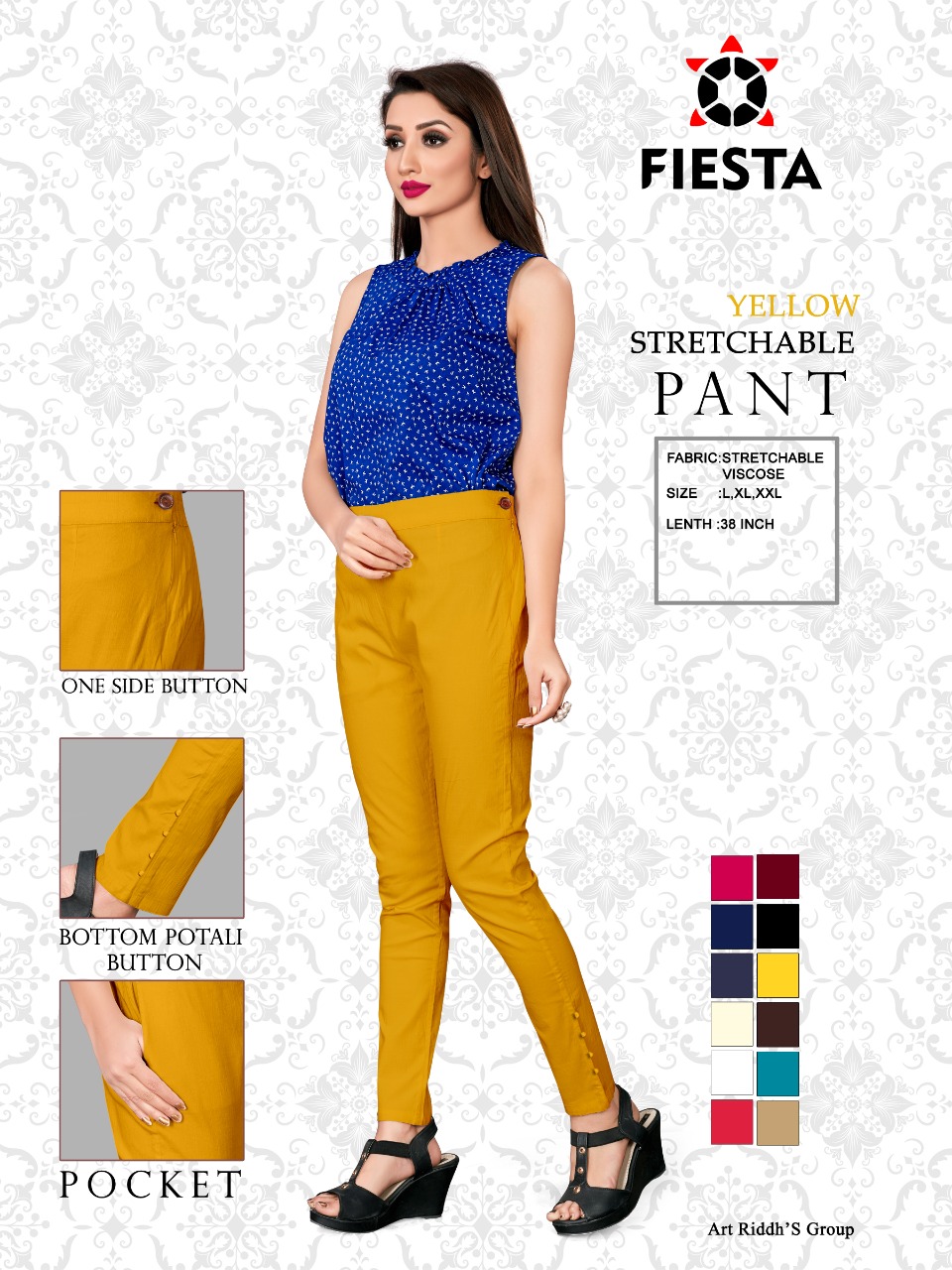 Fiesta Stretchable Pant Stylist Viscose Bottom Wear Collection