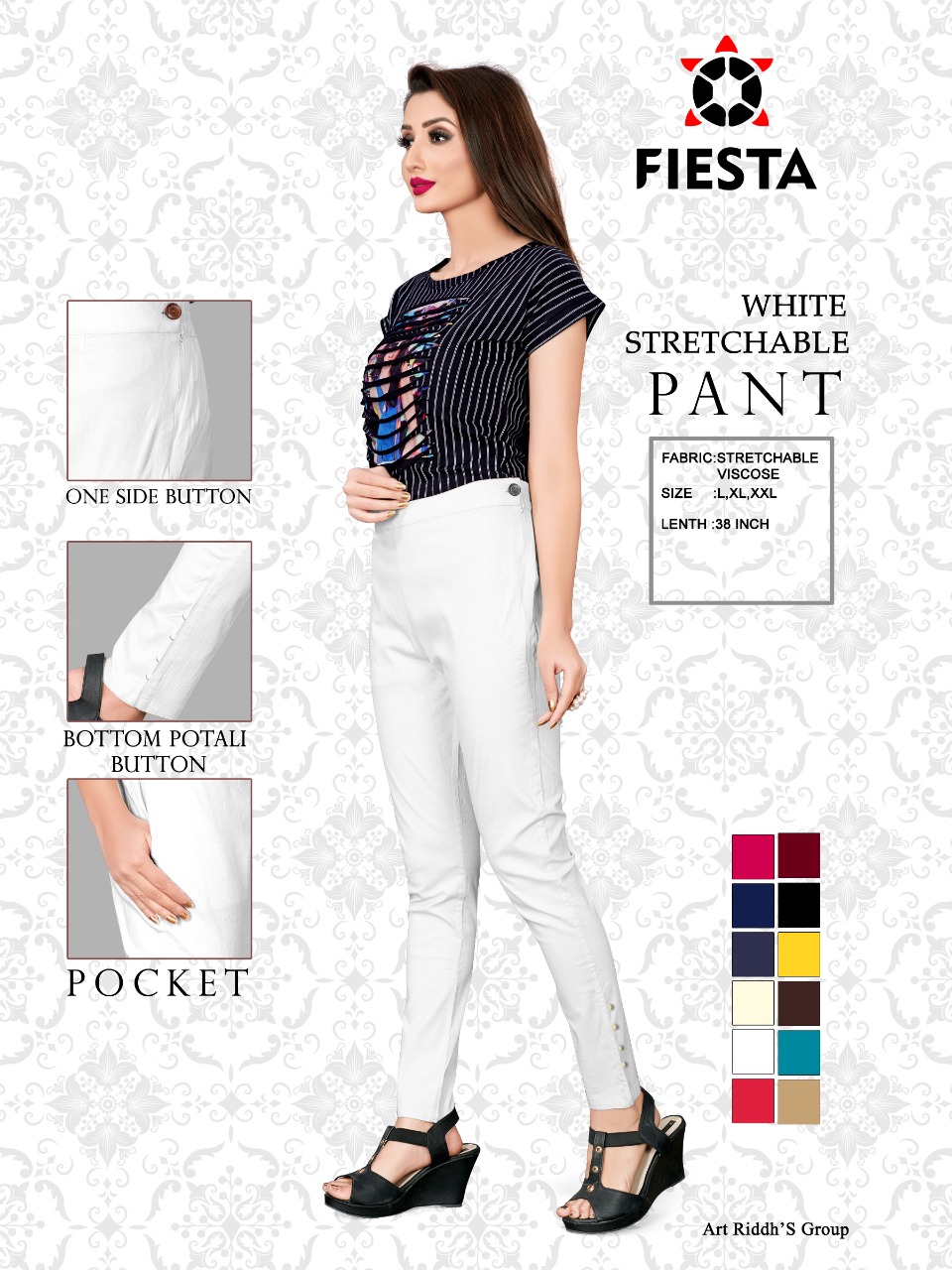 Fiesta Stretchable Pant Stylist Viscose Bottom Wear Collection