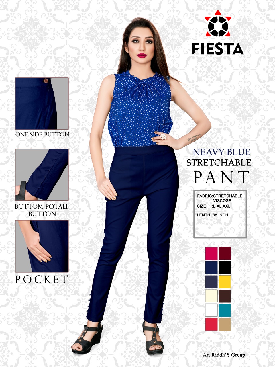 Fiesta Stretchable Pant Stylist Viscose Bottom Wear Collection