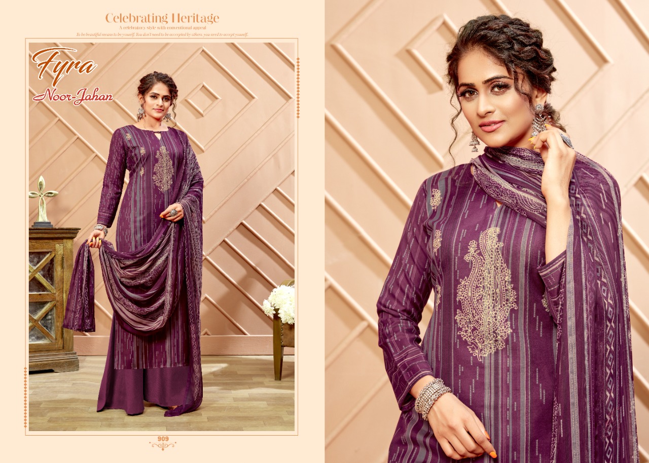 Fyra Noor Jahan Designer Cotton Printed Dress Material