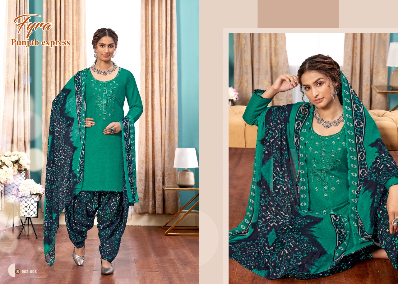 Fyra Punjab Express Vol  2 Cotton Fancy Embroidery Dress Material Catalog