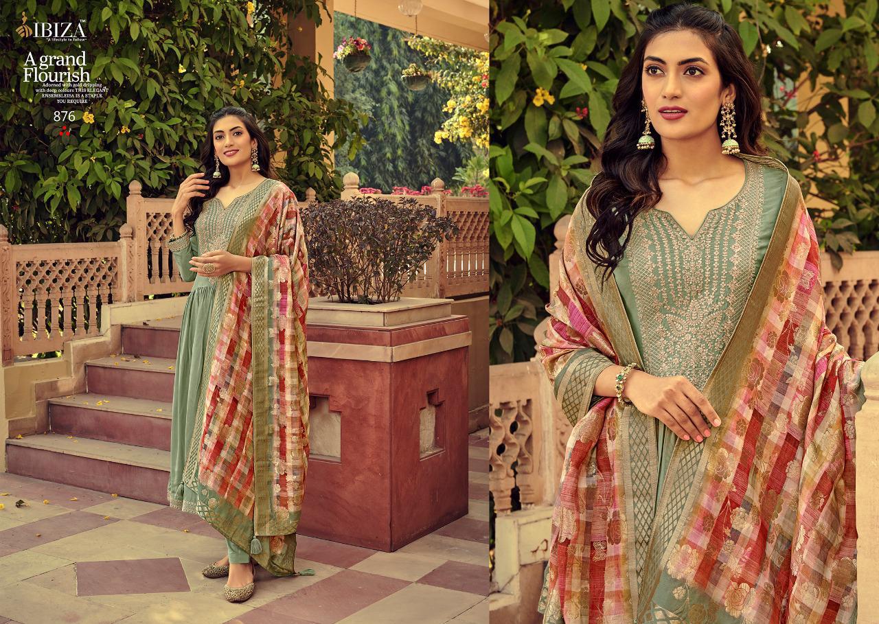 Ibiza Palak Muslin Salwar Suit Buy Ladies Suits Manufacturers