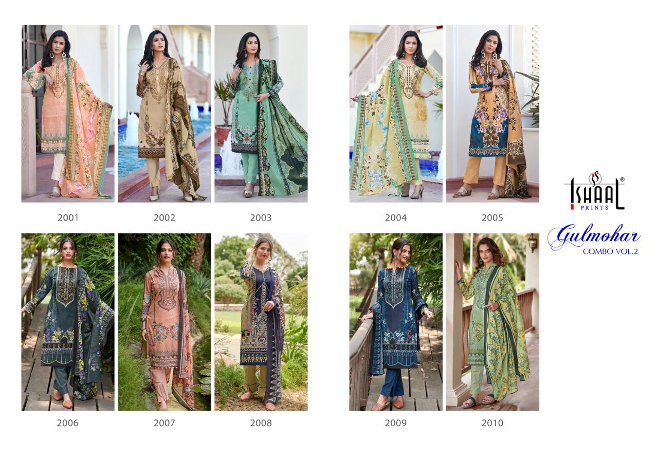 Ishaal Gulmohar Combo Vol  2 Karachi Dress Material Catalog