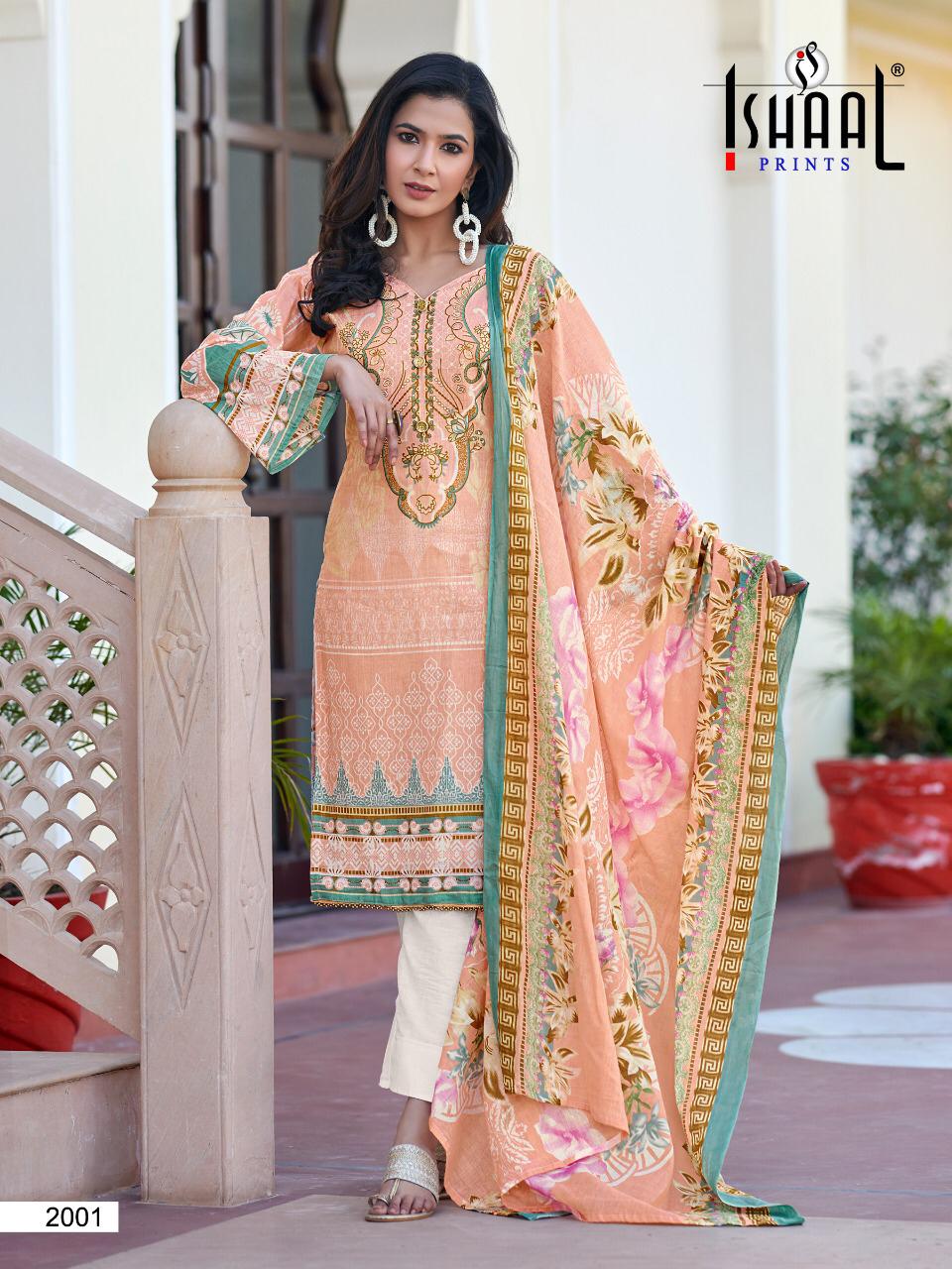 Ishaal Gulmohar Combo Vol  2 Karachi Dress Material Catalog