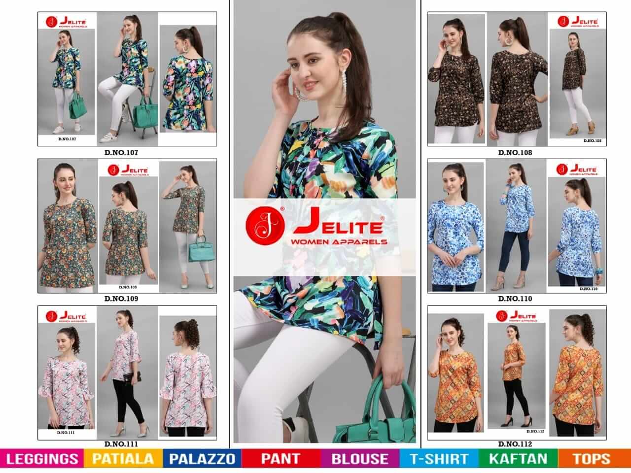 Jelite Trendy Tops Vol 2 Designer Crepe Western Top Catalog