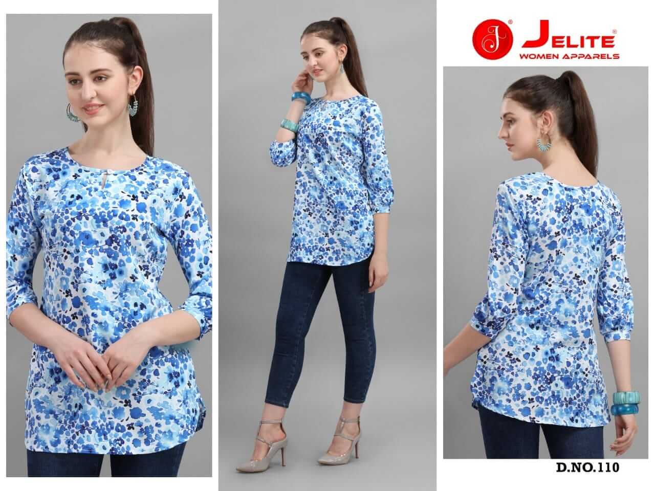 Jelite Trendy Tops Vol 2 Designer Crepe Western Top Catalog