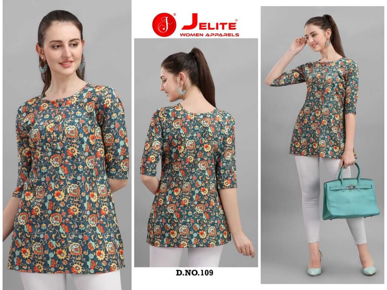 Jelite Trendy Tops Vol 2 Designer Crepe Western Top Catalog