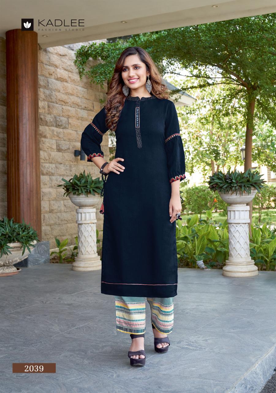 Kadlee Pankh  Vol  5 Rayon Fancy Kurti With Plazzo Catalog