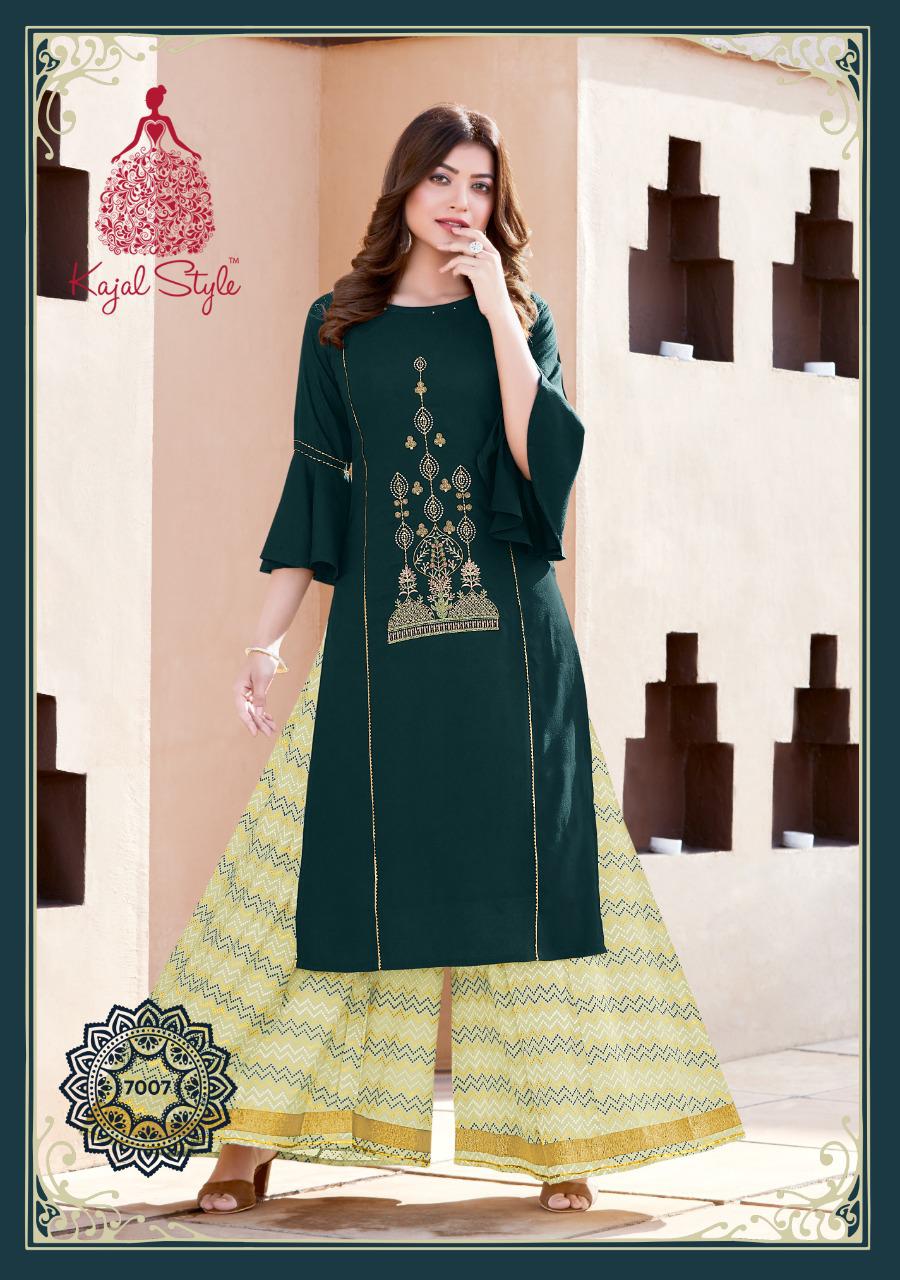 Kajal Style Fashion Label Vol  7 Kurti With Flair Plazzo And Sharara Catalog