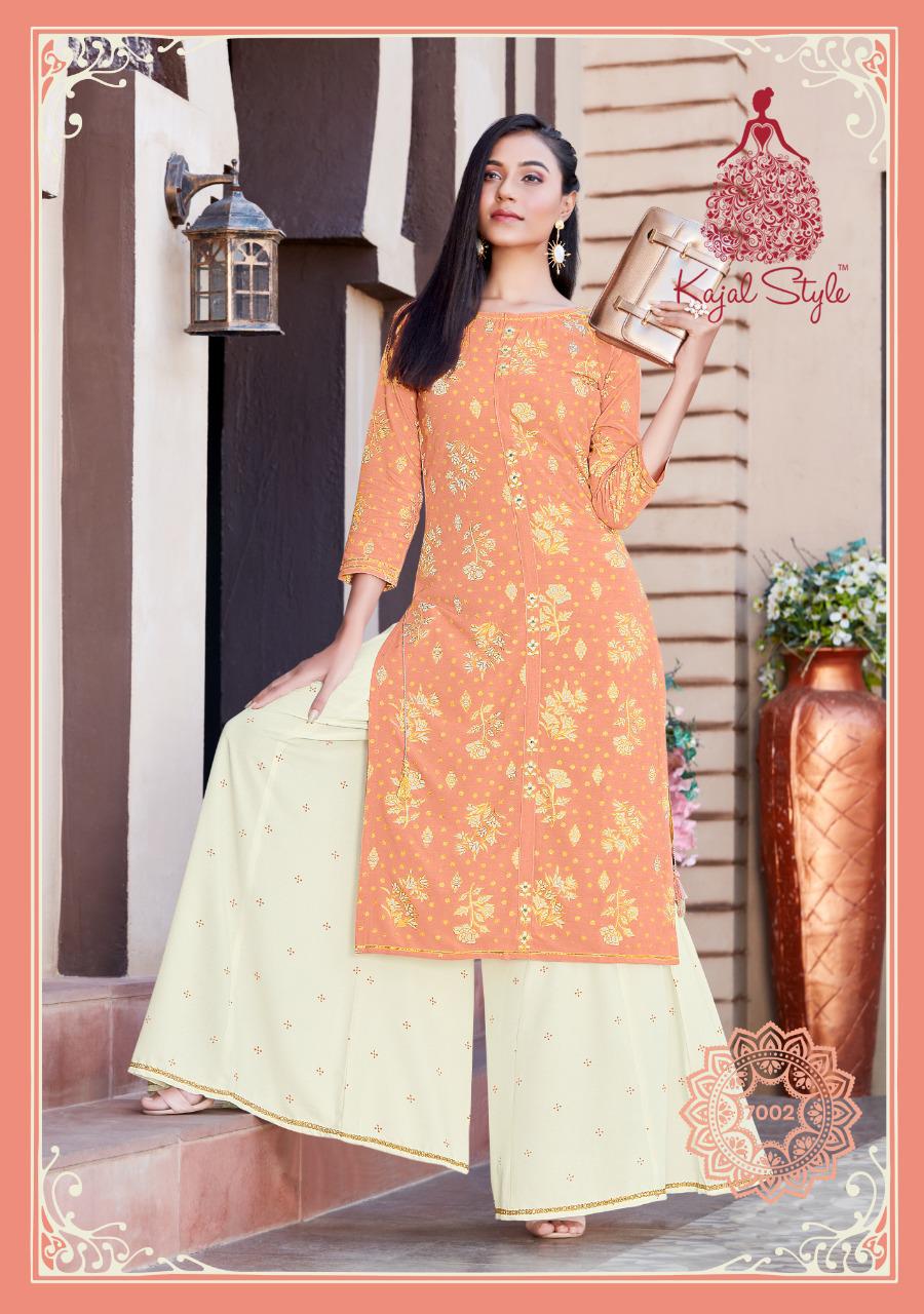 Kajal Style Fashion Label Vol  7 Kurti With Flair Plazzo And Sharara Catalog