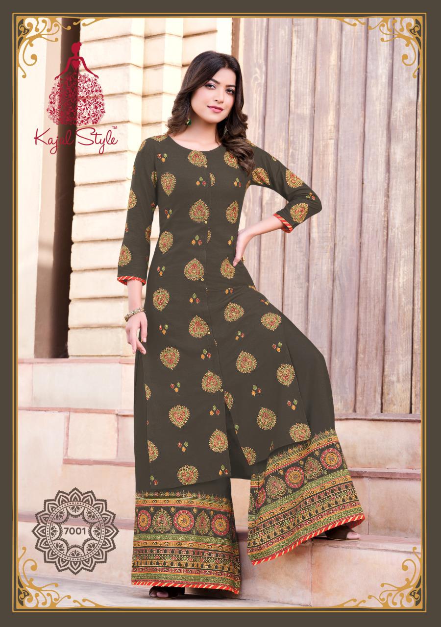 Kajal Style Fashion Label Vol  7 Kurti With Flair Plazzo And Sharara Catalog