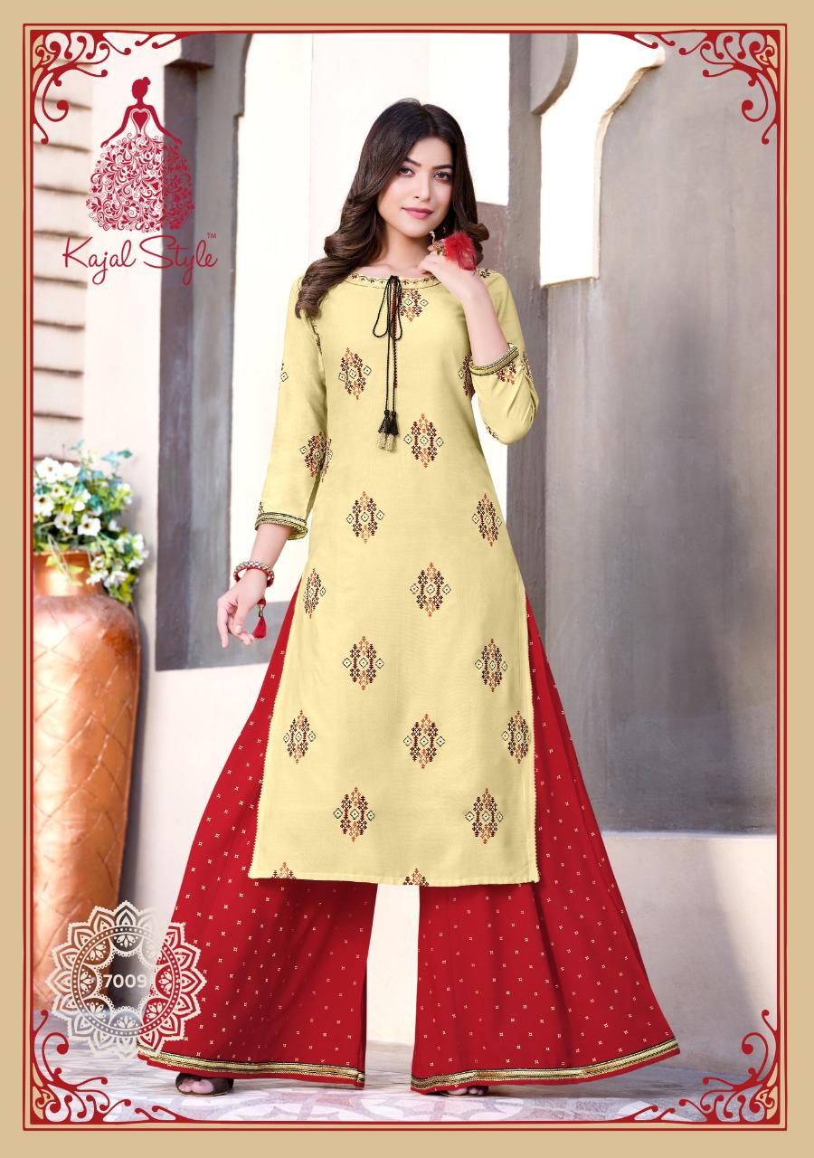 Kajal Style Fashion Label Vol  7 Kurti With Flair Plazzo And Sharara Catalog