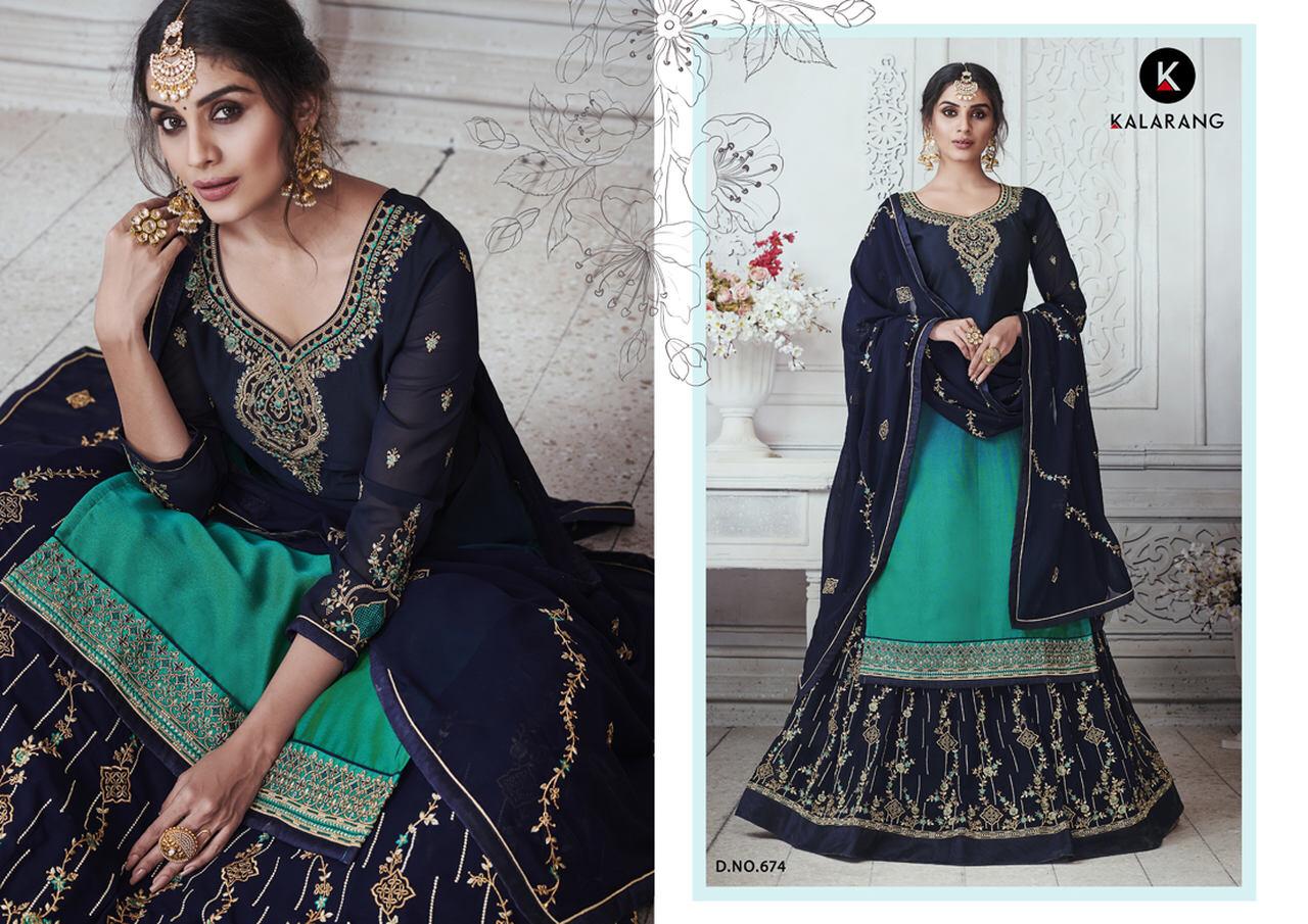 Kalarang Aasira Georgette Designer Salwar Suits  Catalog
