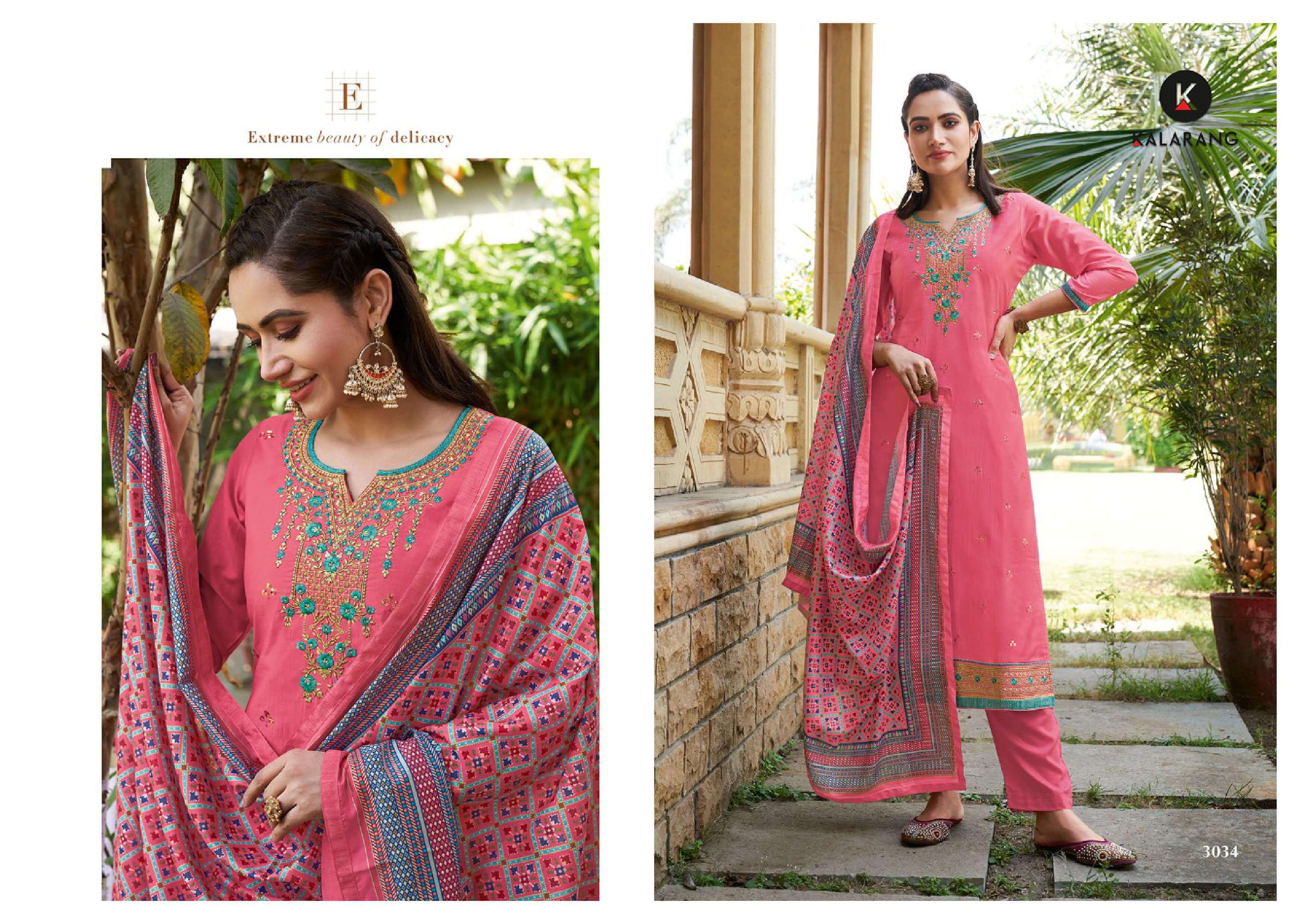 Kalarang Rutvi Designer Cotton Embroidery Salwar Suits Catalog