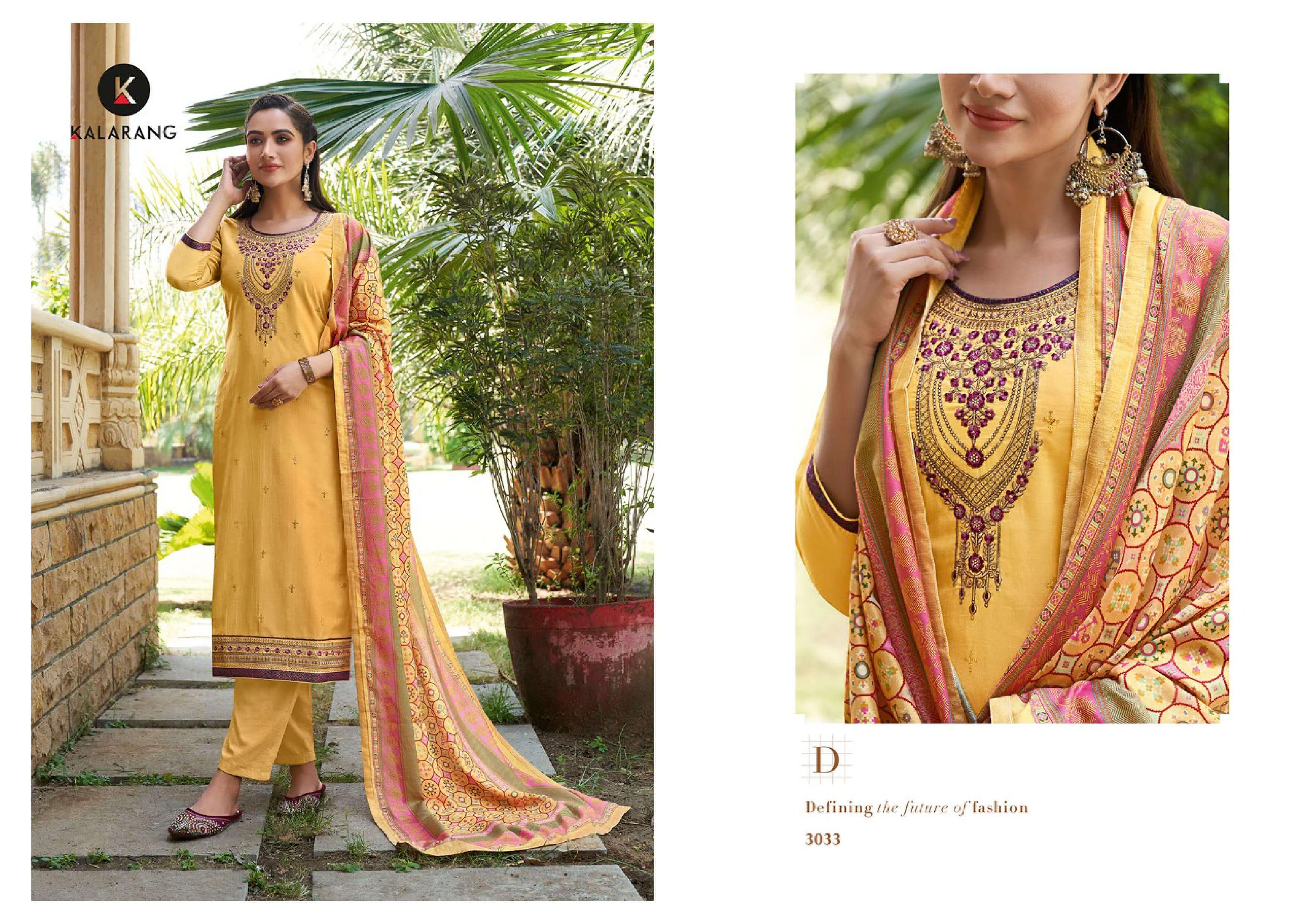 Kalarang Rutvi Designer Cotton Embroidery Salwar Suits Catalog