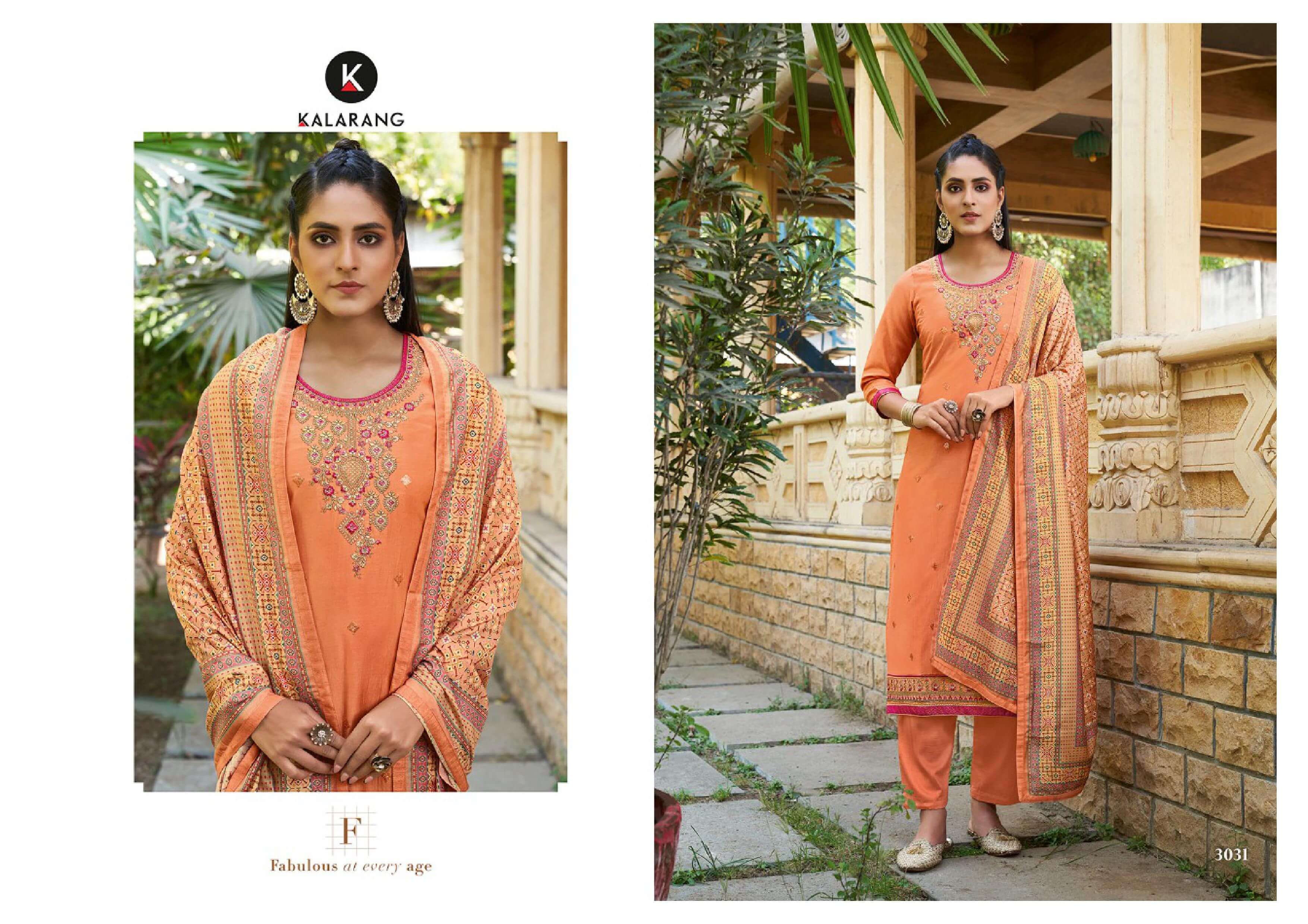 Kalarang Rutvi Designer Cotton Embroidery Salwar Suits Catalog