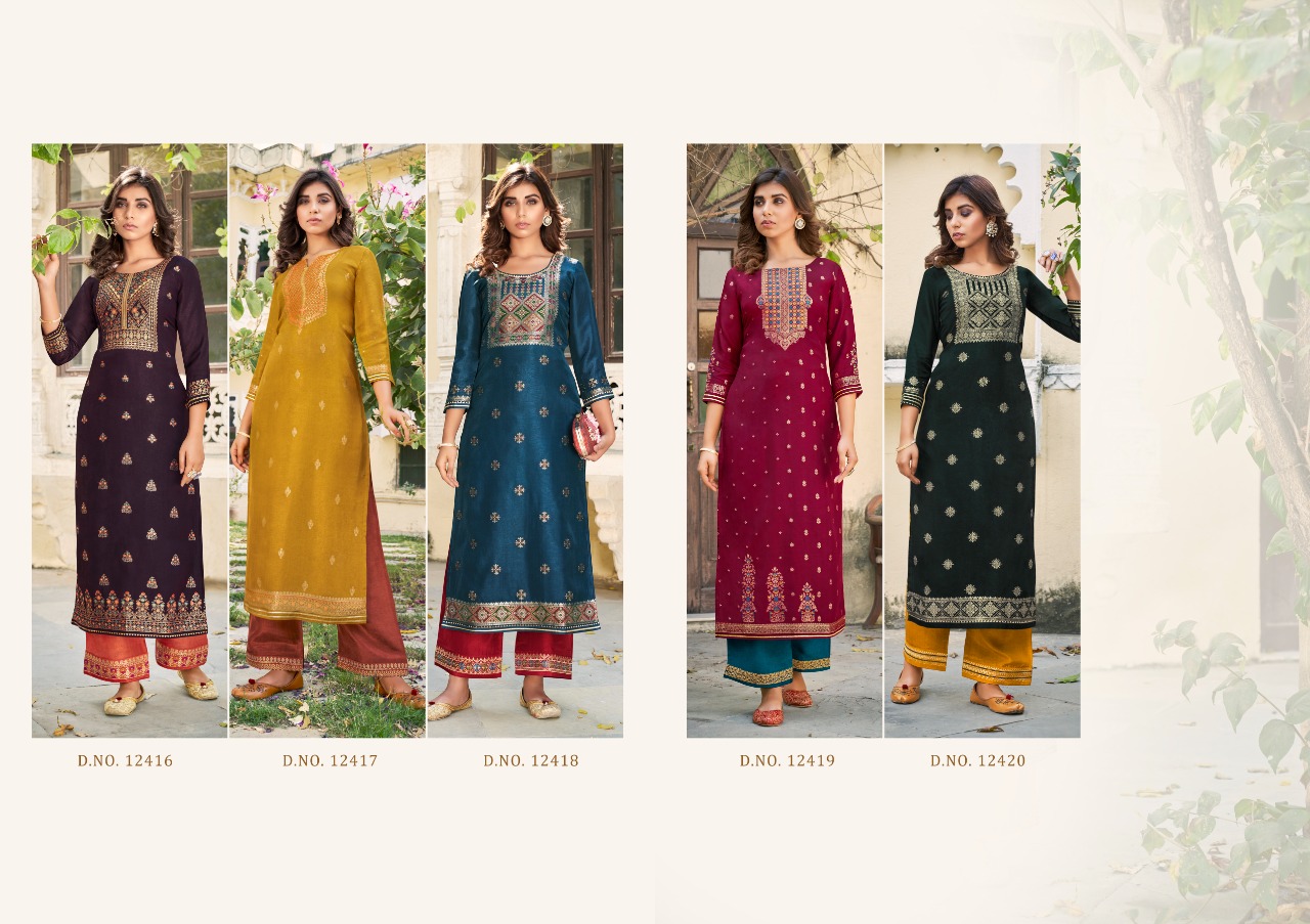 Kalaroop Armani Designer Ethnic Wear Kurti With Bottom Set Catalog