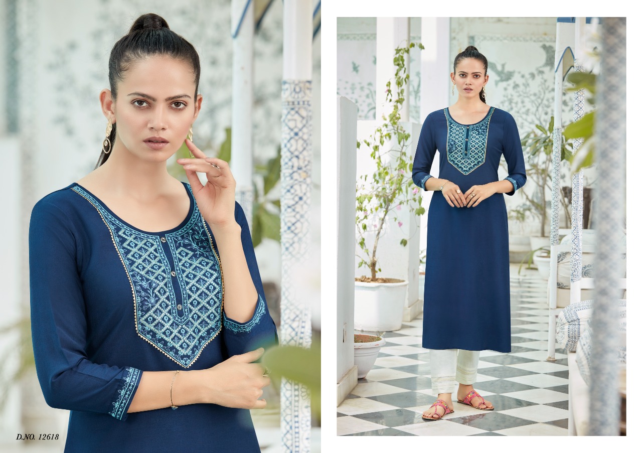 Kalaroop Kites  Vol 2 Ethnic Wear Embroidery Work Kurti  Catalog