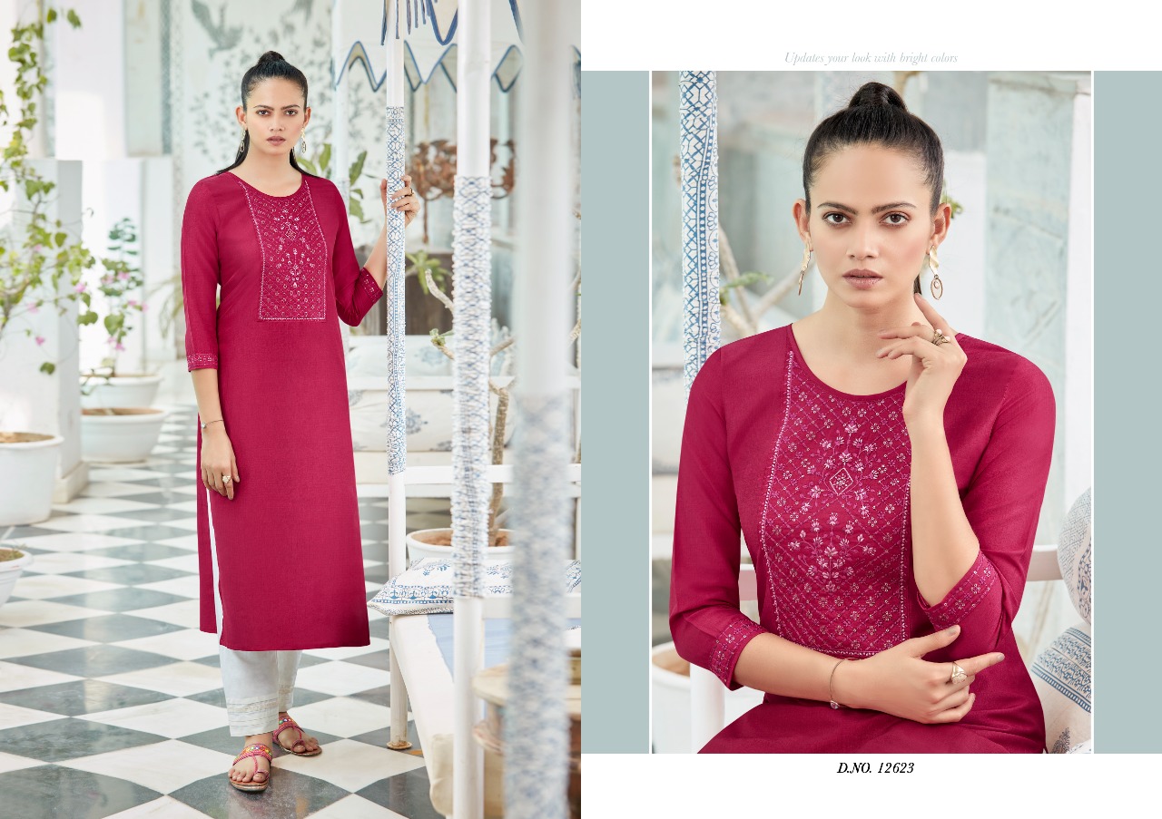 Kalaroop Kites  Vol 2 Ethnic Wear Embroidery Work Kurti  Catalog