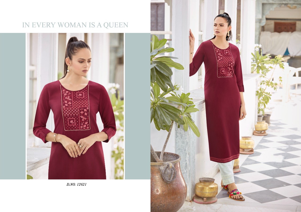 Kalaroop Kites  Vol 2 Ethnic Wear Embroidery Work Kurti  Catalog