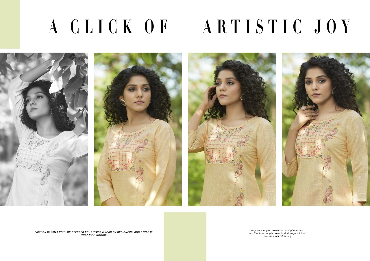 Kalaroop Vintag Designer Embroidery Kurti With Bottom Catalog