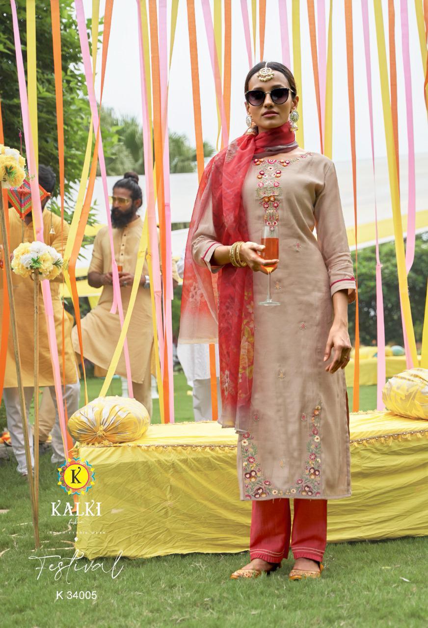 Kalki Festival Designer Festive Wear Silk Readymade Salwar Catalog