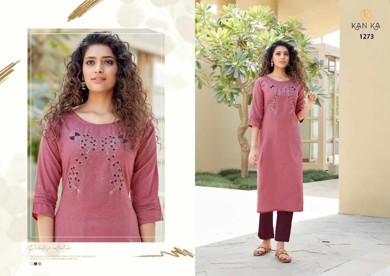 Kanika Aditi Vol 9 Designer Silk Embroidery Kurti Catalog