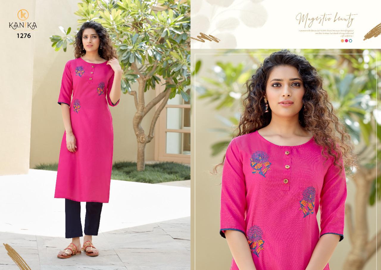 Kanika Aditi Vol 9 Designer Silk Embroidery Kurti Catalog