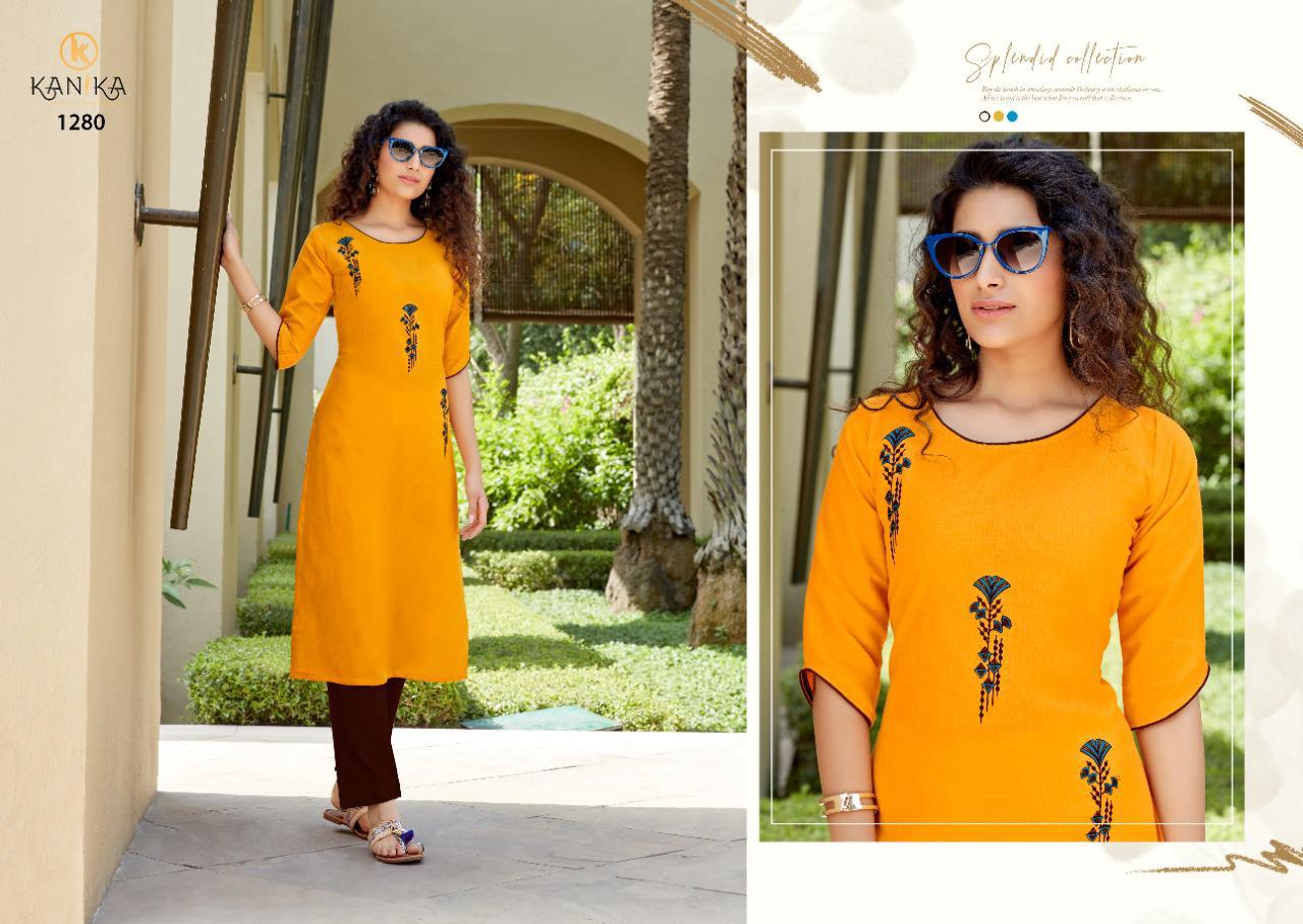 Kanika Aditi Vol 9 Designer Silk Embroidery Kurti Catalog
