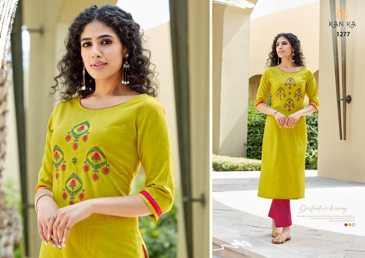 Kanika Aditi Vol 9 Designer Silk Embroidery Kurti Catalog