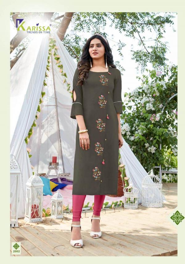 Karissa Kasturi Vol 2 Rayon Designer Hand Work Kurti Catalog