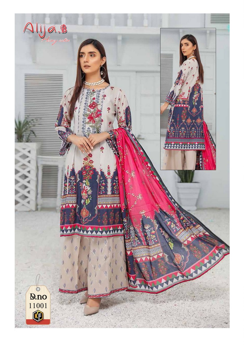 Keval Fab Alija B Vol 11 Heavy Cotton Digital Printed Karachi  Cotton Dress Material