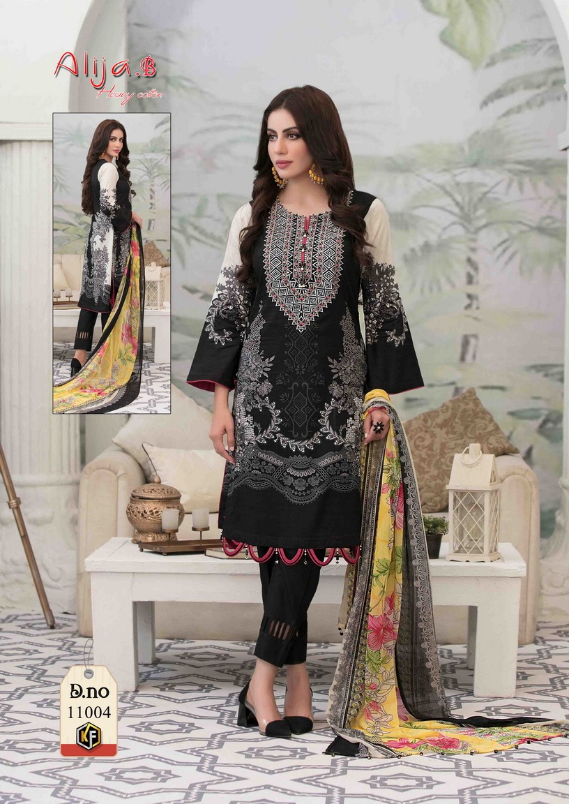 Keval Fab Alija B Vol 11 Heavy Cotton Digital Printed Karachi  Cotton Dress Material