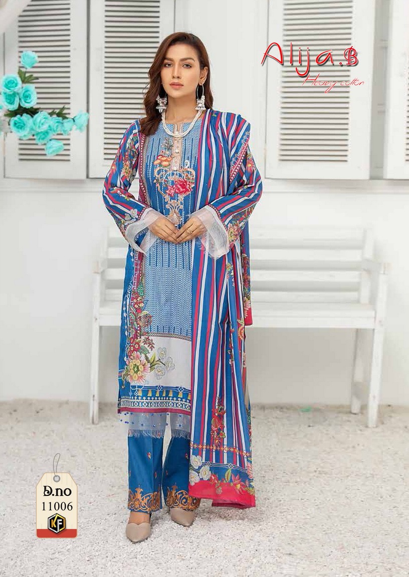 Keval Fab Alija B Vol 11 Heavy Cotton Digital Printed Karachi  Cotton Dress Material