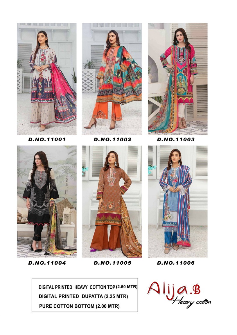 Keval Fab Alija B Vol 11 Heavy Cotton Digital Printed Karachi  Cotton Dress Material
