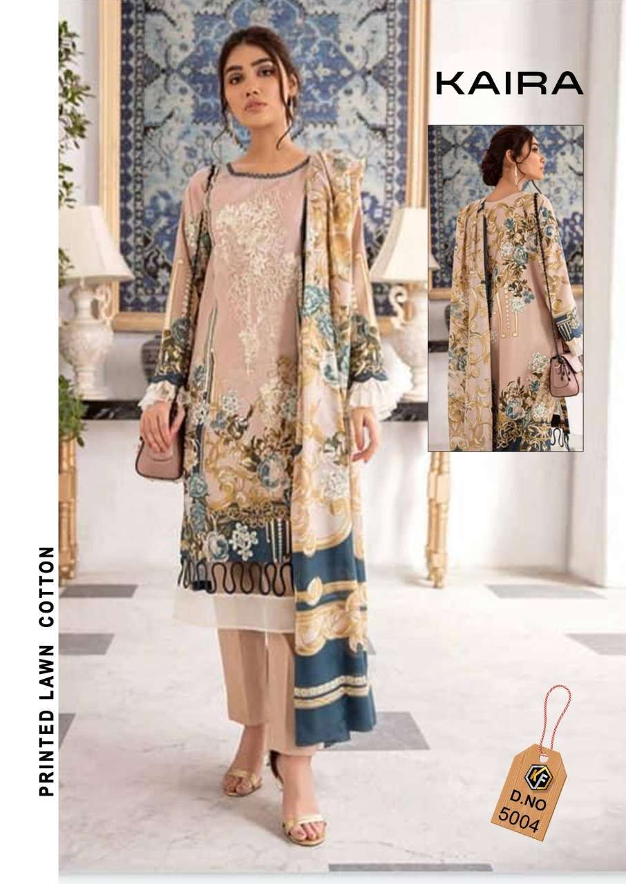 Keval Fab Kaira Vol 5 Luxury Lawn Cotton  Buy  Karachi Cotton Dress Material Wholesale