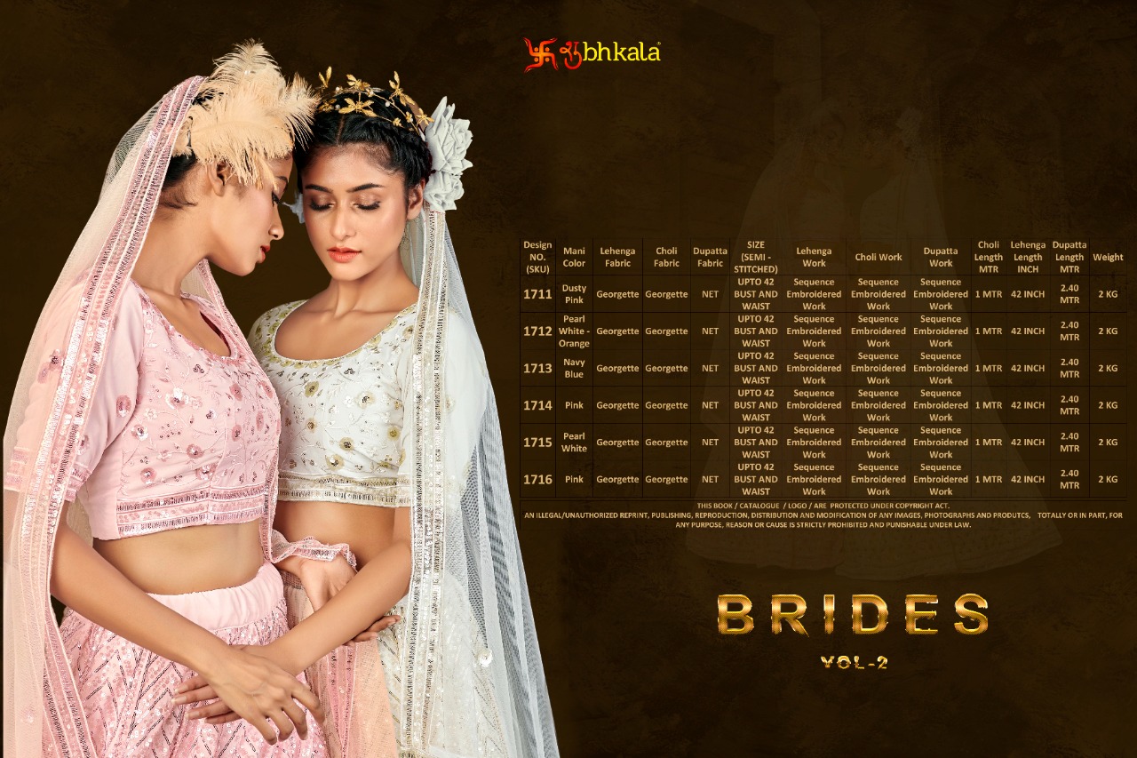 Kf Brides Vol  2 Embroidery Work Lehenga Choli With Dupatta Catalog