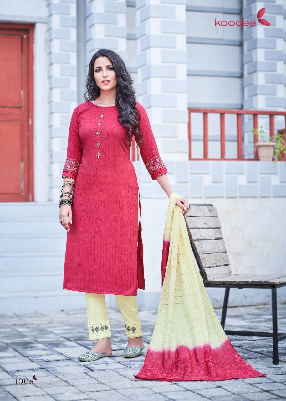 Koodee Saheli Vol  9 Designer Viscose Embroidery Ready Made Salwar Suits Catalog