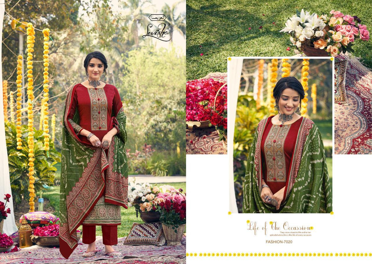 Levisha Parnika Exclusive Bandhej Designer Dress Material Catalog
