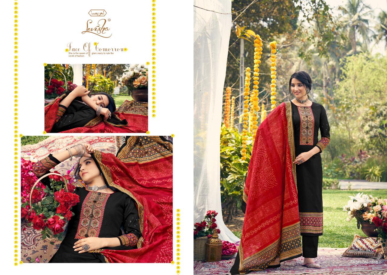 Levisha Parnika Exclusive Bandhej Designer Dress Material Catalog