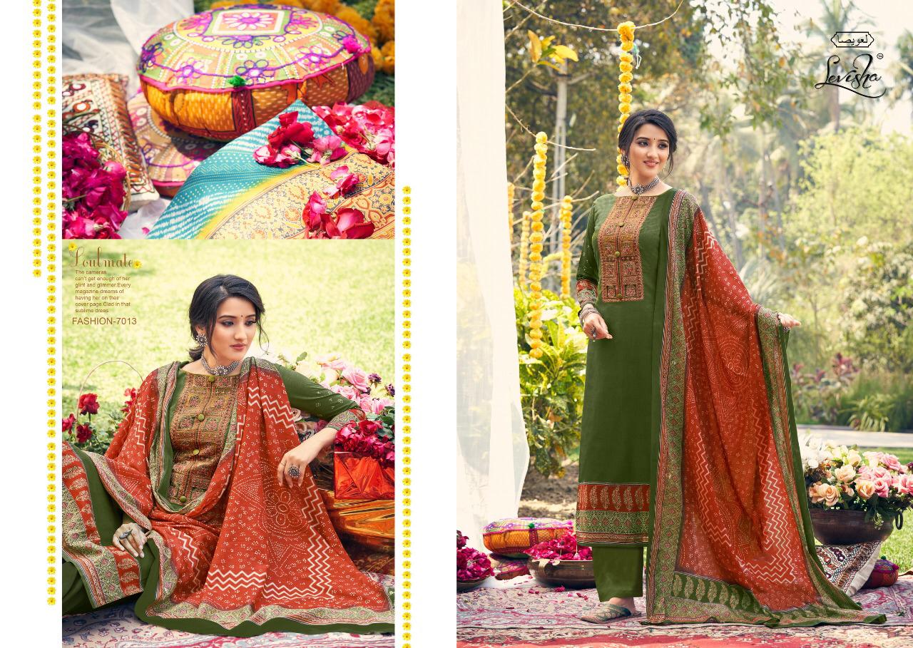 Levisha Parnika Exclusive Bandhej Designer Dress Material Catalog