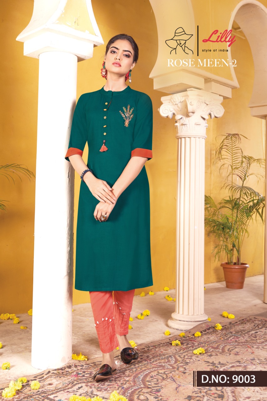 Lilly Rose Meen Vol 2 Fancy Kurti With Bottom Catalog