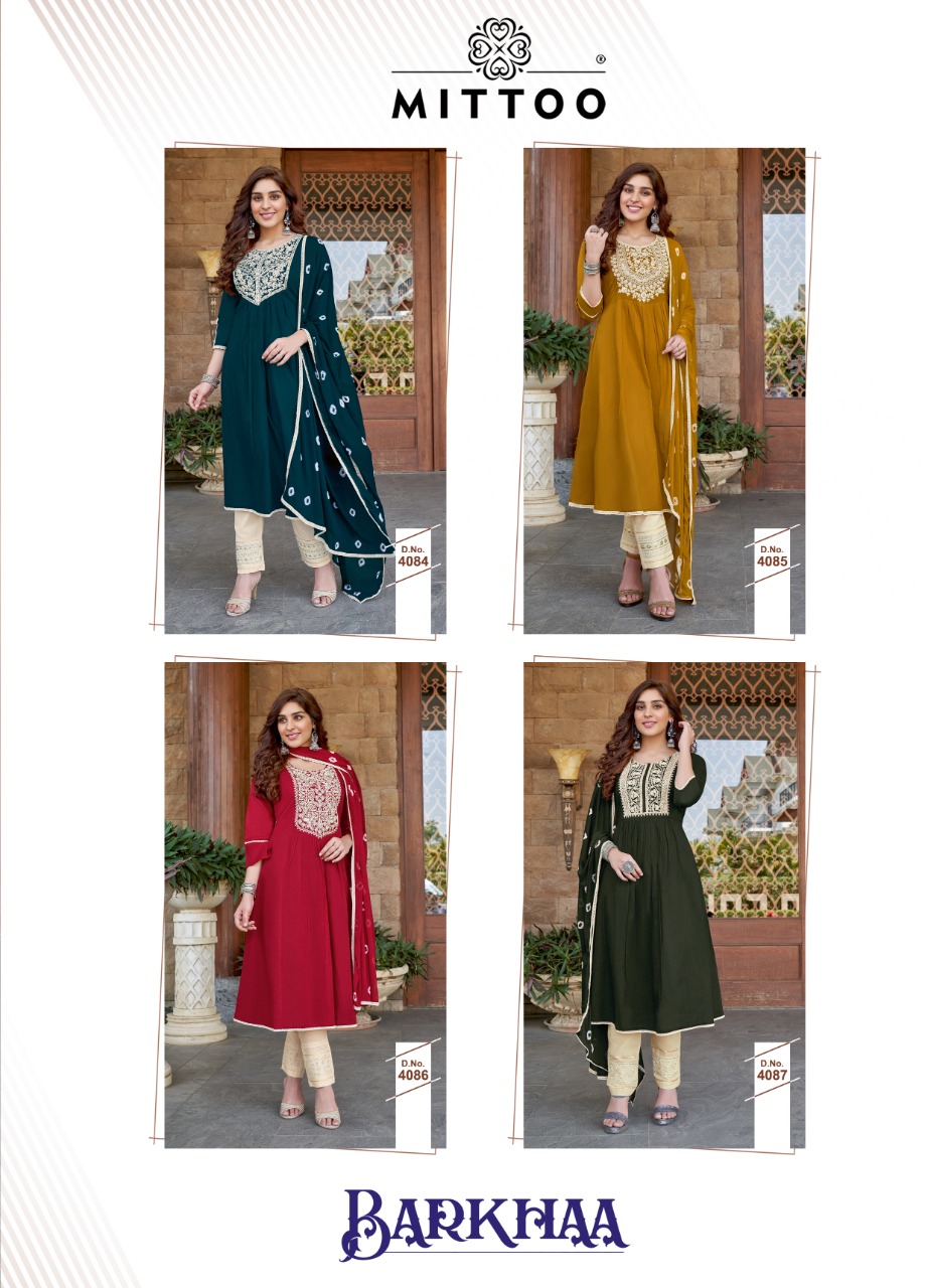 Mitto Barkhaa Fancy Designer Ready Made  Catalog