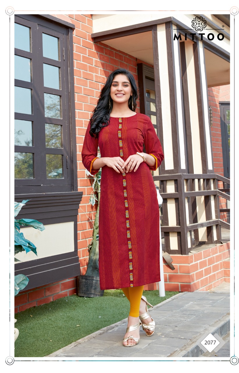 Mittoo Sumera Fancy Cotton Embroidery Kurti Catalog