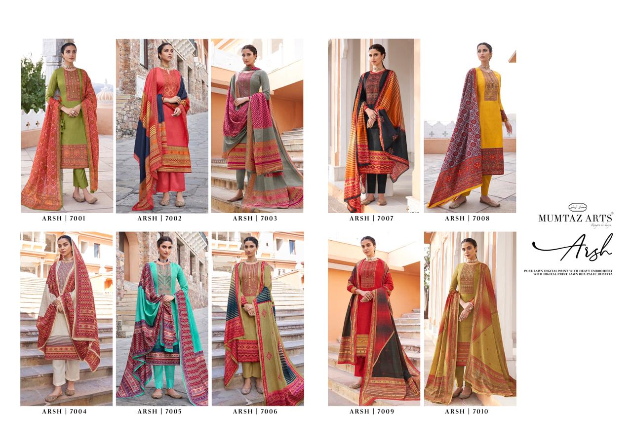 Mumtaz Arts Arsh Ethnic Wear Designer Wear Dress Material Catalog
