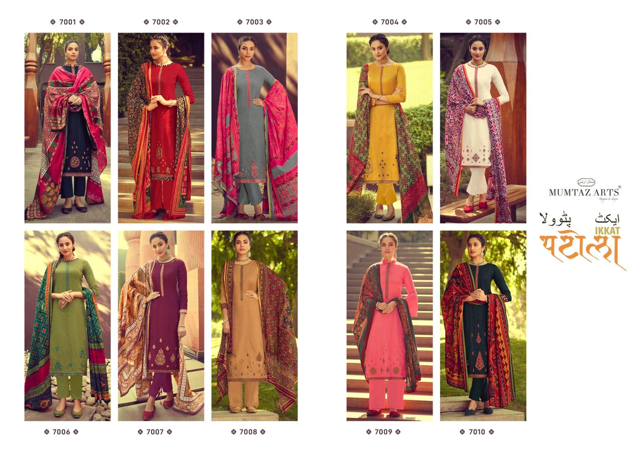 Mumtaz Arts Ikkat Patola  Jam Cotton Suit Material In Surat
