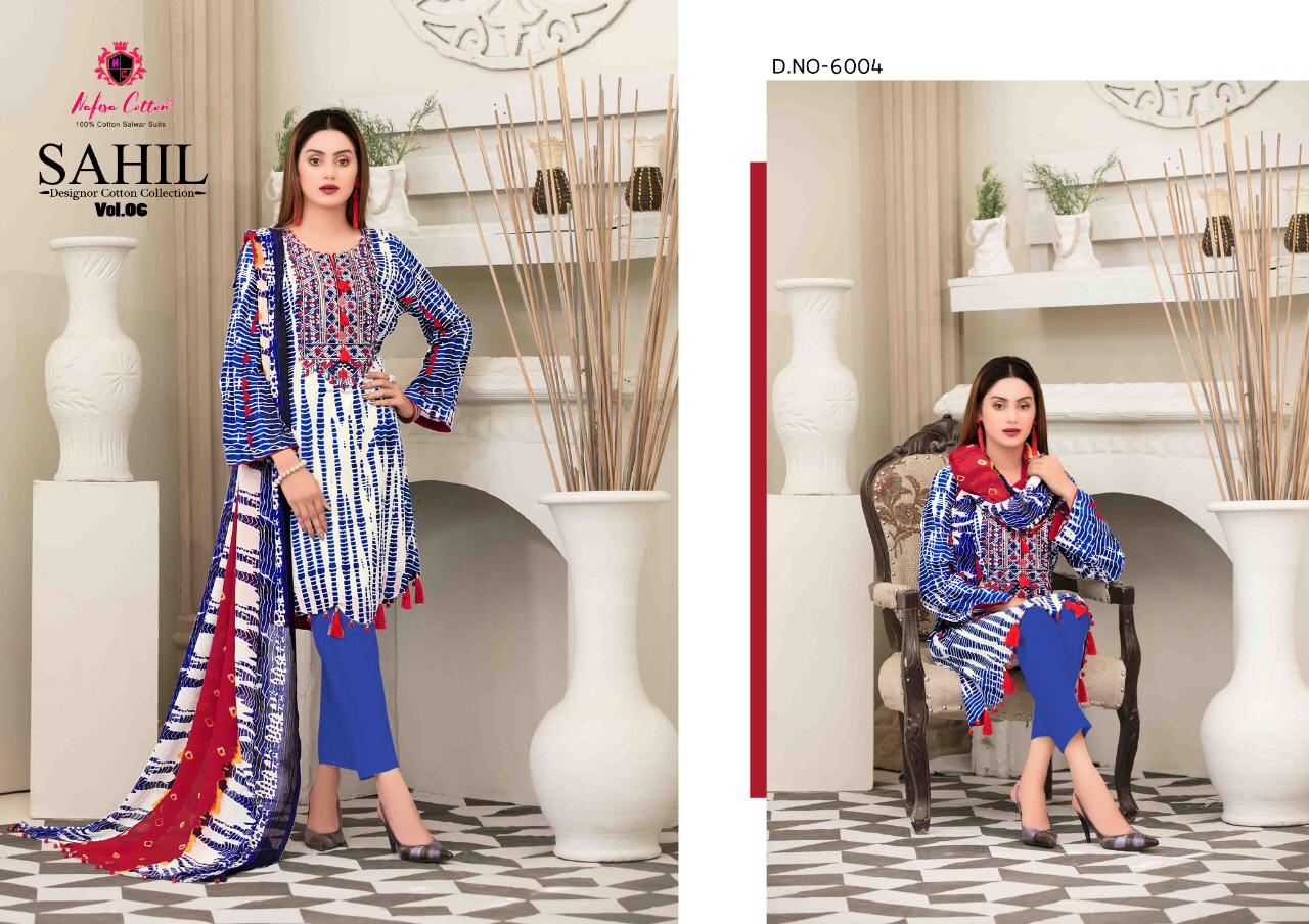 Nafisa Sahil Vol 6 Cotton Karachi Dress Materials  Catalog