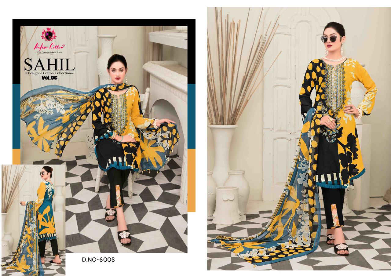Nafisa Sahil Vol 6 Cotton Karachi Dress Materials  Catalog